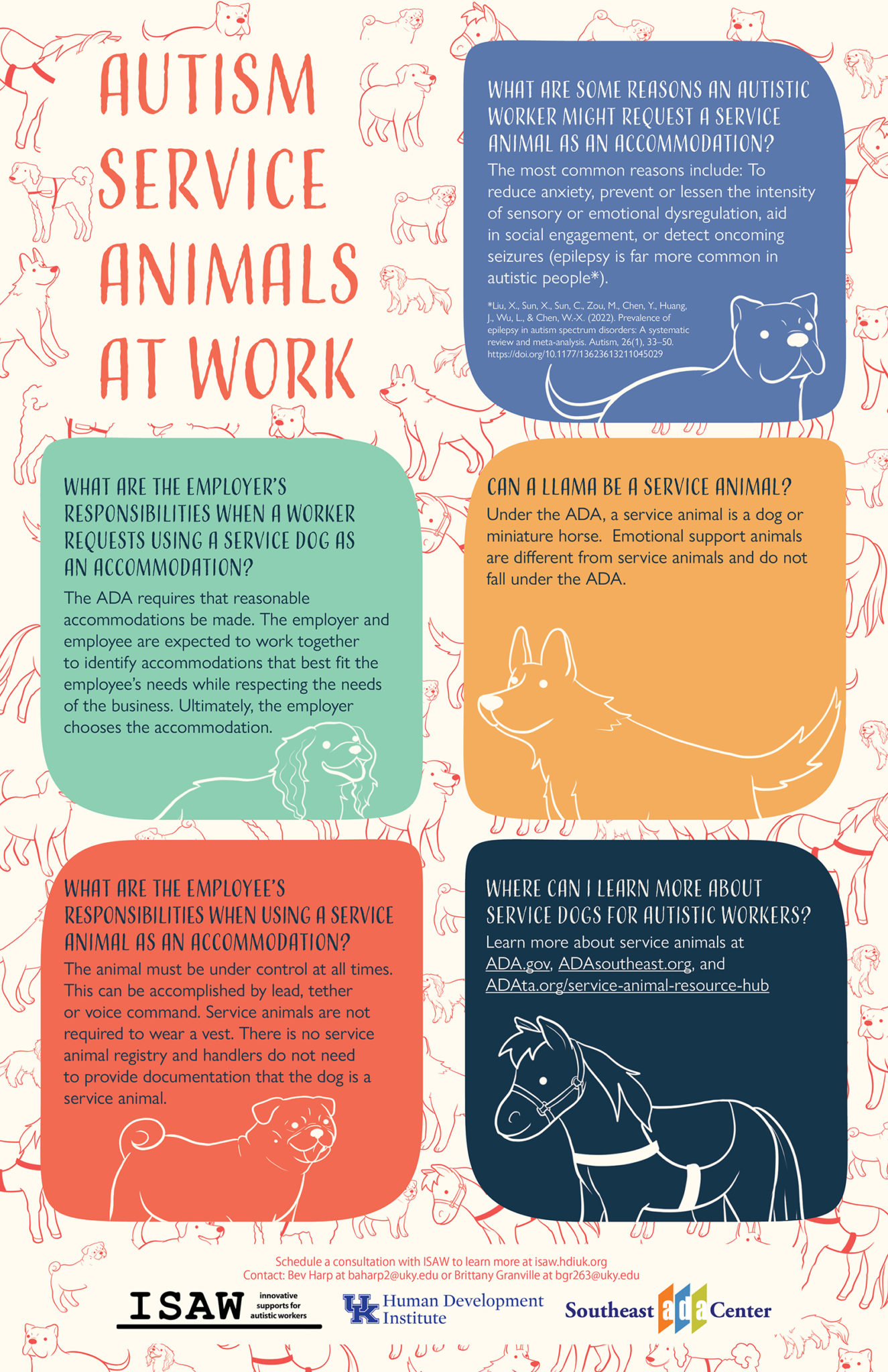 Service Animal Infographic – Innovative Supports For Autistic Workers